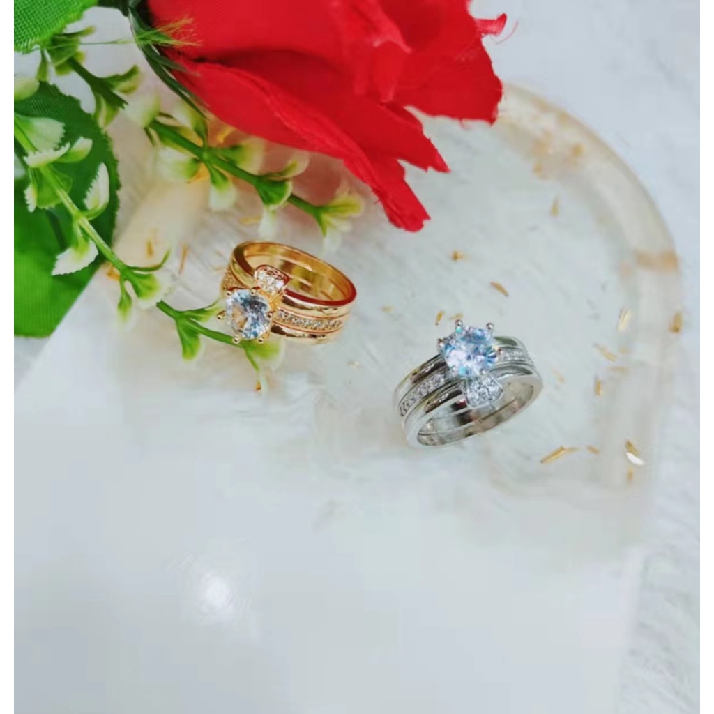 Cincin Xuping Permata Lapis Emas Perhiaan Fashion F15-16