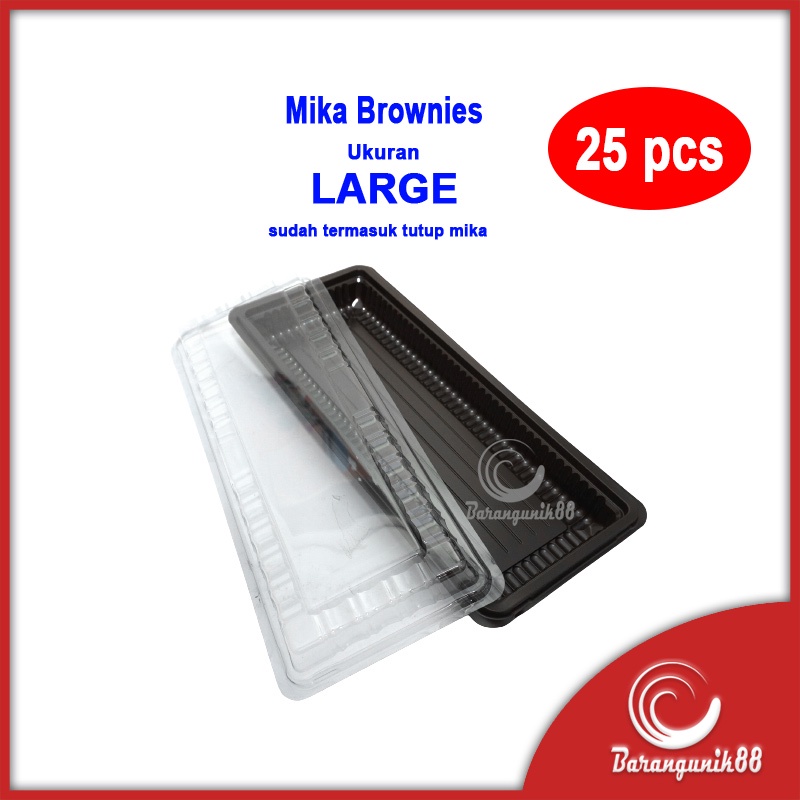 [25 pcs] Mika Brownies Large Lux Food Grade High Quality Kotak Kue Sushi