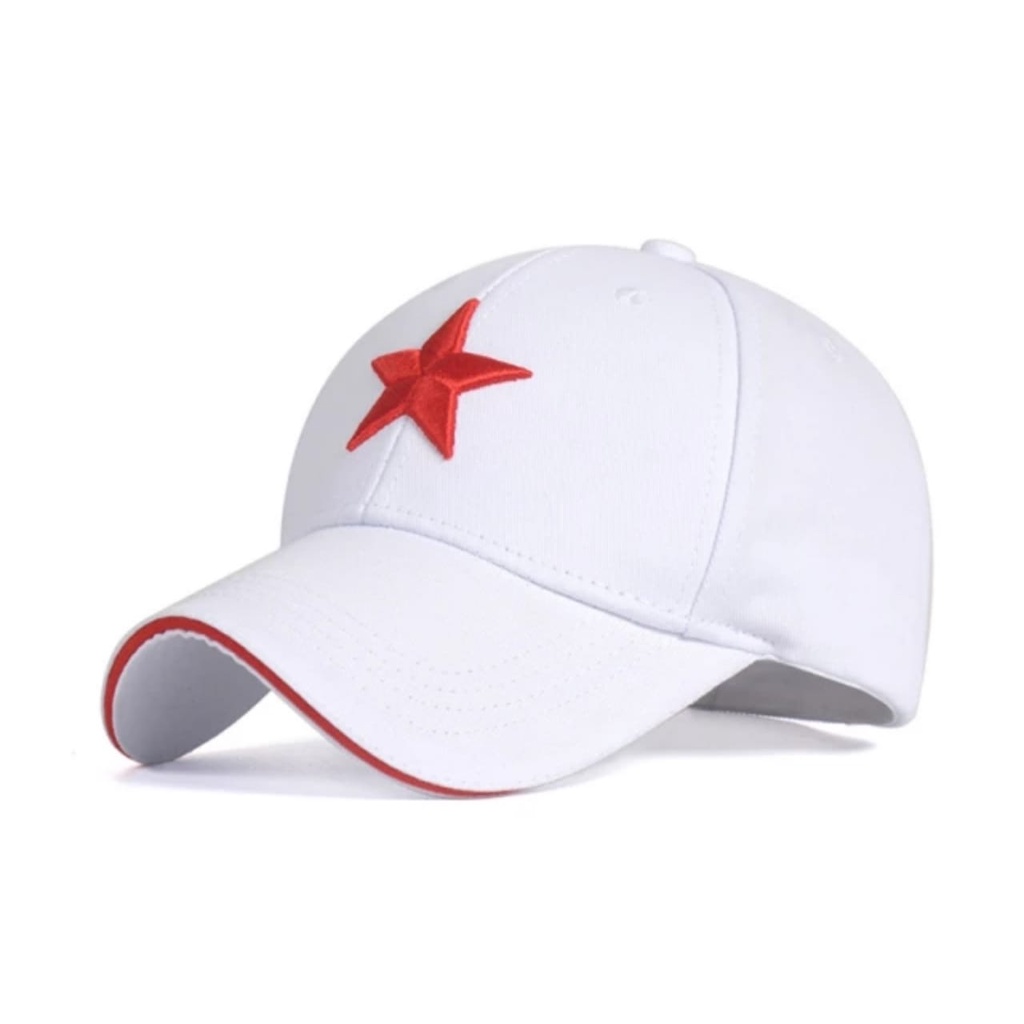 Topi Baseball Bordir Bintang Simpel Topi Korea Style Pria Wanita Dewasa