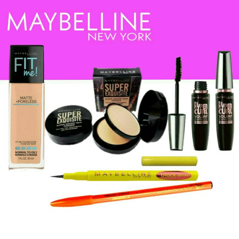 Paket kosmetik maybelline lengkap murah 5 In 1 / Paket makeup maybelline