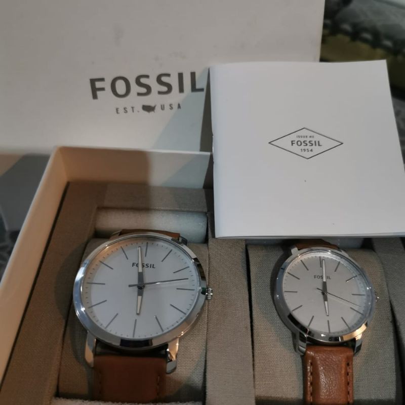 JAM TANGAN FOSSIL COUPLE BQ2397SSET ORIGINAL