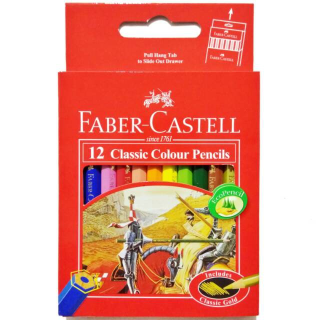 

Faber Castell 12 Classic Colour Pencils Small Short Pensil Warna Pendek 12 Color