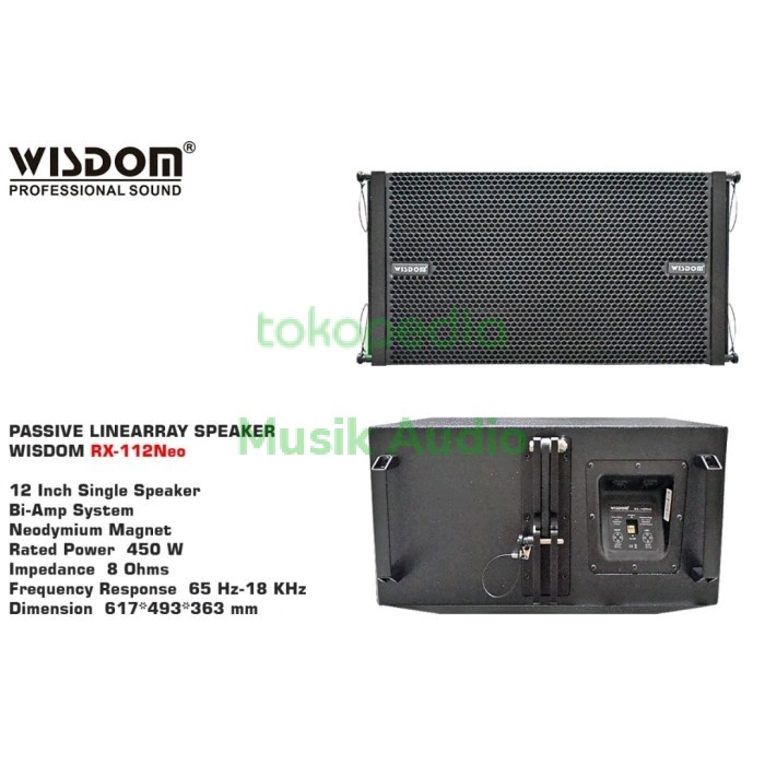 Wisdom RX112 RX 112 NEO Speaker Line Array Pasif Original