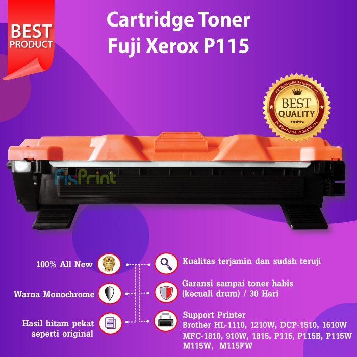 Cartridge Toner Xerox P115 P115W Brother TN-1000 TN1000 Compatible Printer P115w M115w HL-1110 P115