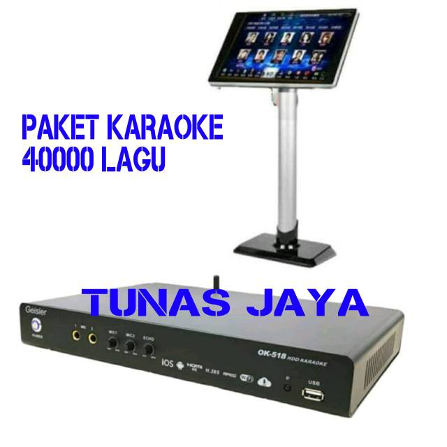 PAKET KARAOKE GEISLER OK200 PAKET MESIN KARAOKE SAMA LAYAR TOUCHCREEN DAN PLAYER GEISLER OK 200