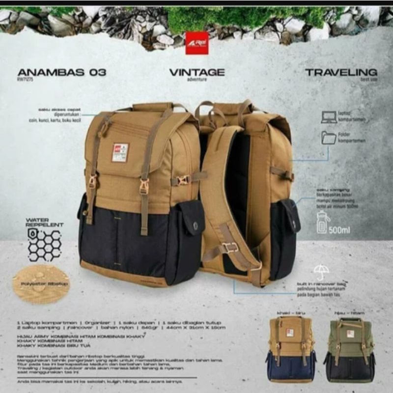 Tas Ransel/Tas Laptop REI Daypack Anambas 03 Arei Outdoorgear