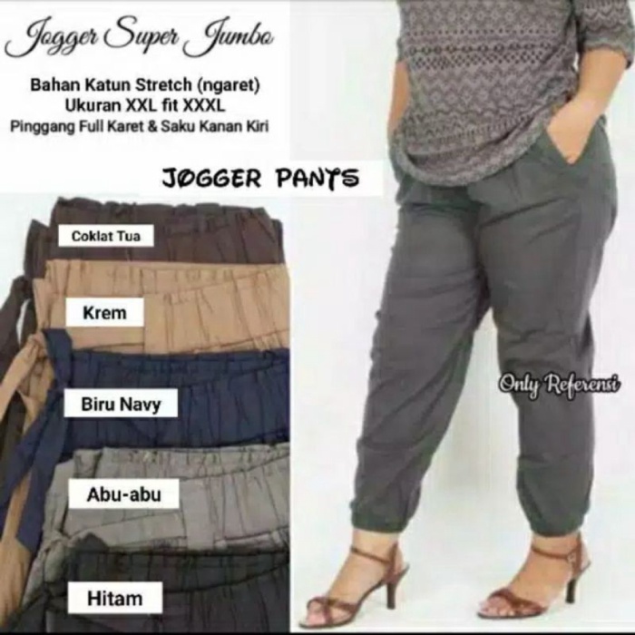 Celana Jogger Wanita Joger Pants katun Pinggang Melar Adem Grosir Murah Jogja Promo