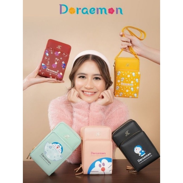 JIMS HONEY DORAEMON MINI BAG ORI TAS SELEMPANG WANITA KECIL IMPOR FASHION CEWEK KOREA TEMPAT HP BOX LUCU