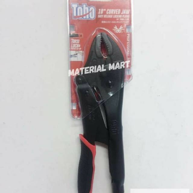 Tang Jepit Buaya Bengkok 10&quot; TOHO PREMIUM Curved Jaw Bajul ORIGINAL | Material Mart