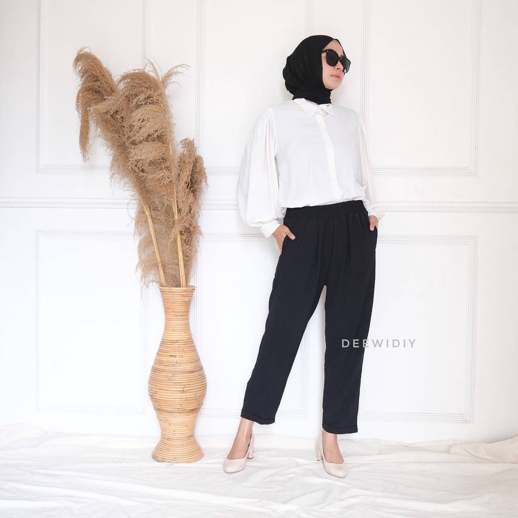 CELANA CRINCKLE PREMIUM CELANA PANJANG WANITA - DARRA PANTS DEEWIDIY