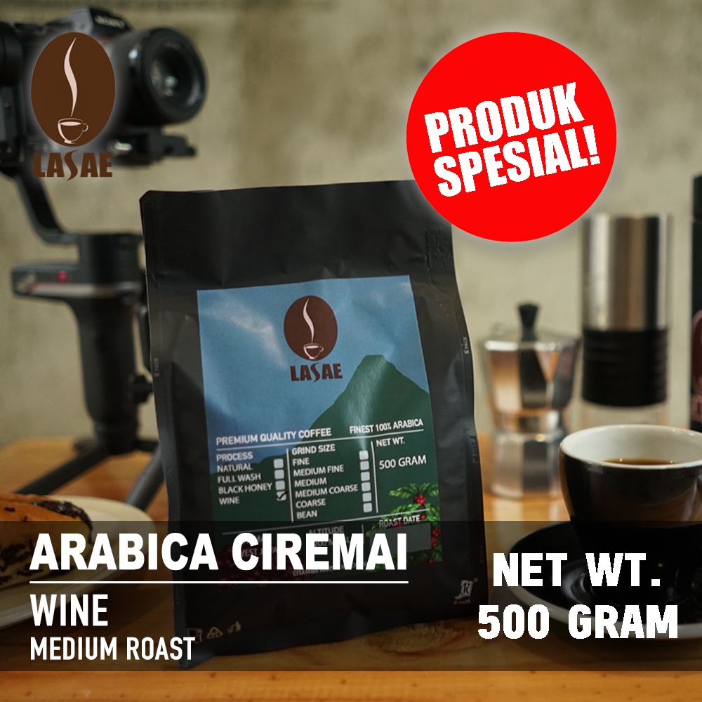 

Kopi Lasae Coffee Wine 500 Gram - Arabica Coffee Ciremai