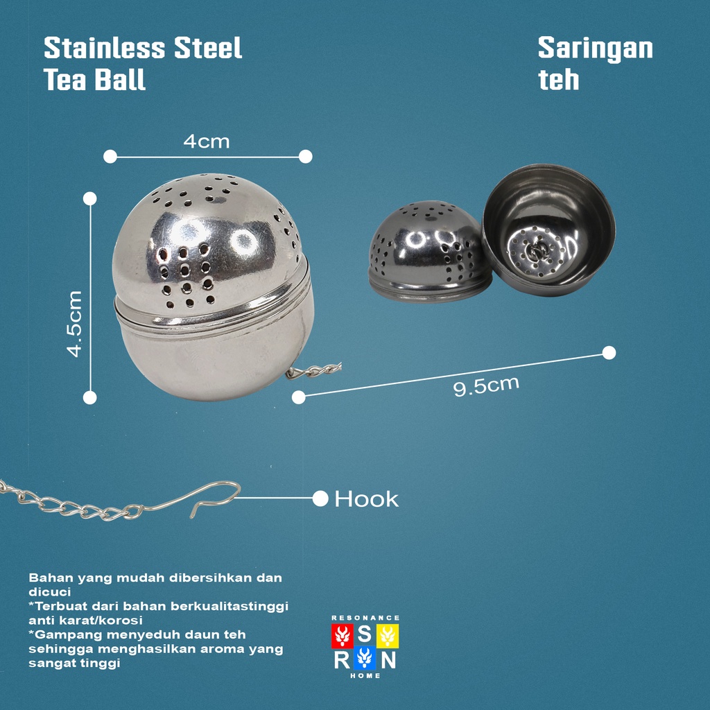 Celupan Teh Model Infusser Ball Saringan Teh 304 STAINLESS | Resonance Home