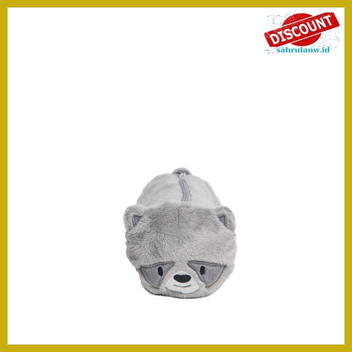 

435G6H8- Wigglo Round Pencil Case Fluffy Racoon 8Uy6Y5T-