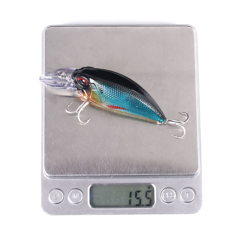 HENGJIA 1PCS Casting Crankbait Umpan Pancing 8cm 15.5g Fishing Bait 3D Eyes Swimbait Fishing Lure