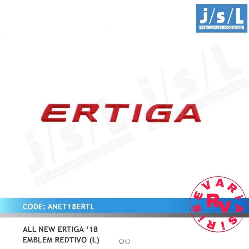 Garnis Emblem Logo Cap Mesin Besar Warna Merah Suzuki All New Ertiga 2018 2019 2020 2021 2022 2023