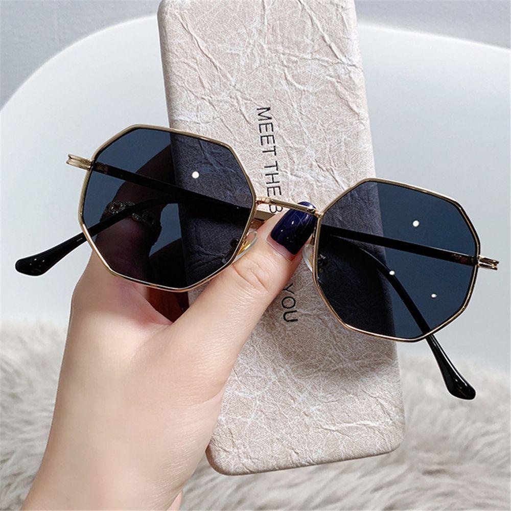 Lily Polygon Sunglasses Vintage Kacamata Matahari Aksesoris Fashion UV400 Protection Sunglasses Untuk Wanita