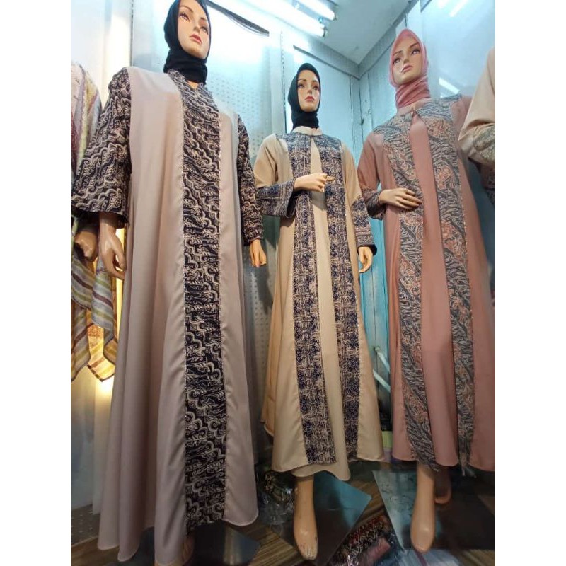 gamis toyobo terbaru Kombi batik viscose / gamis other terbaru / gamis batik / baju gamis busui