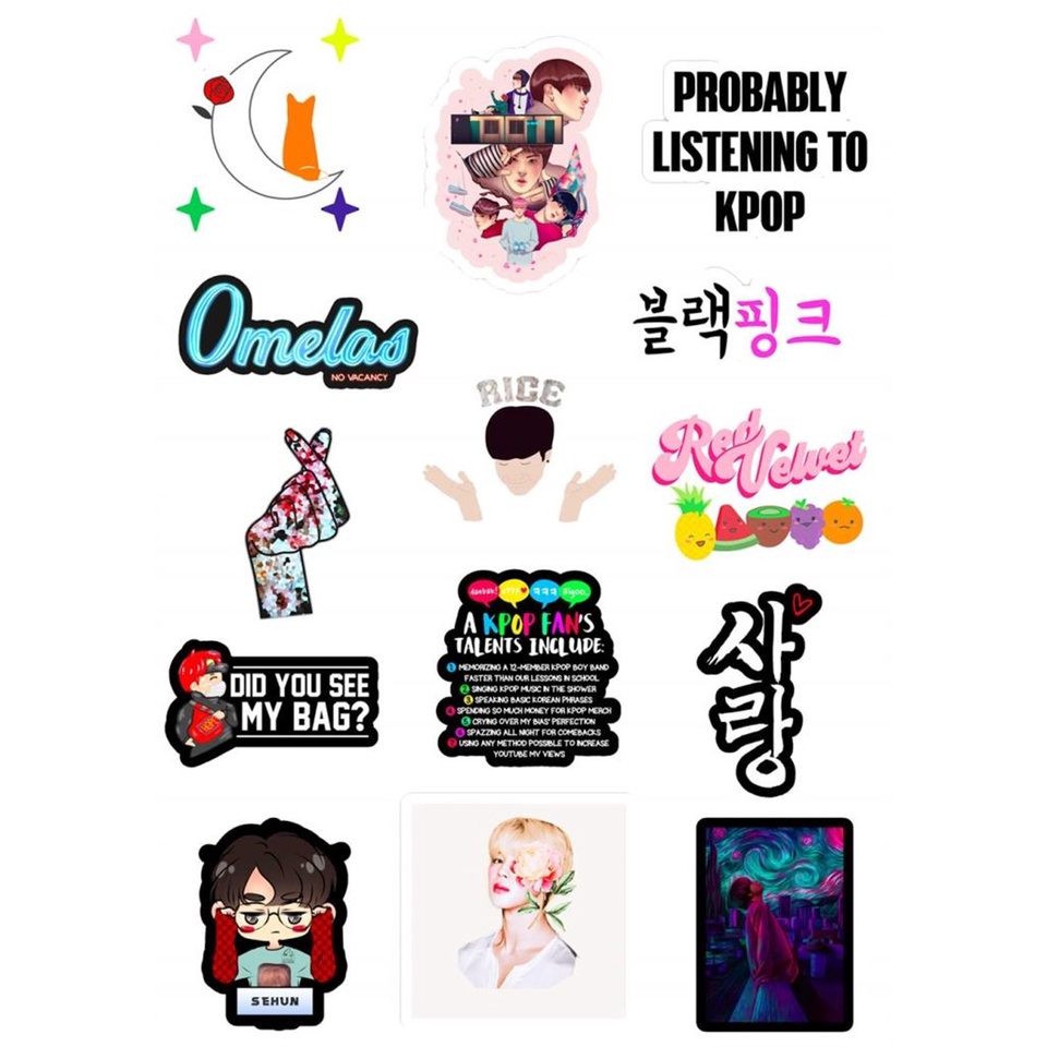 

Sticker K-POP Size A4 #2