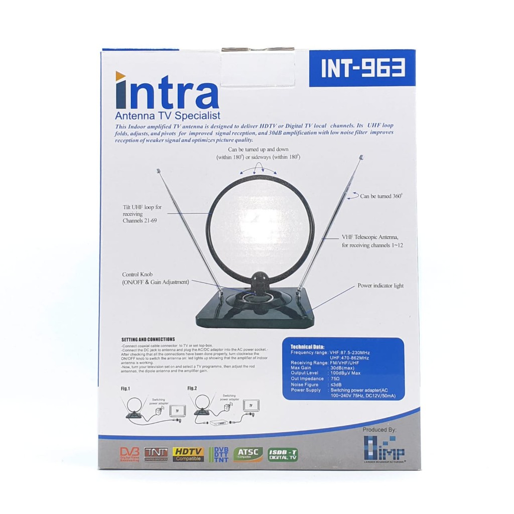 Intra INT-963 Antena TV Digital Indoor