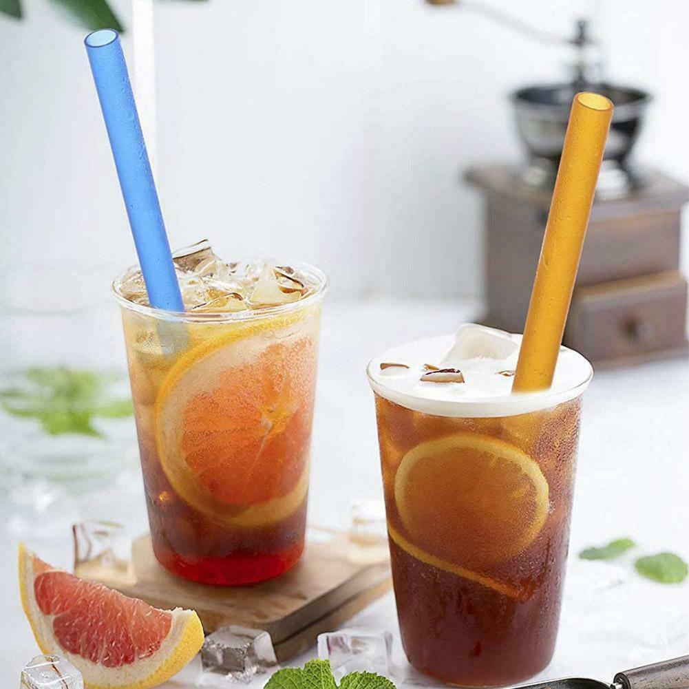 100pcs / Pak Sedotan Minum Susu / Teh Sekali Pakai Lebar 1.1cm Aneka Warna Boba