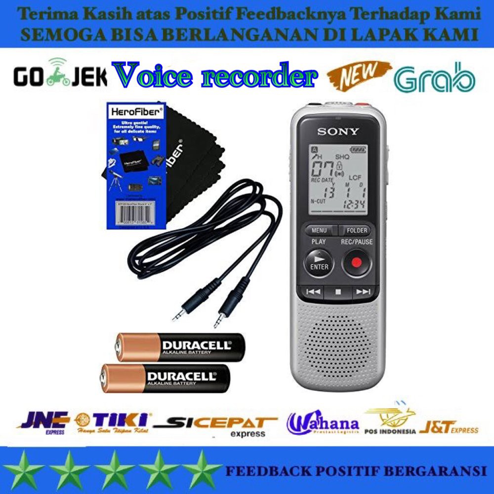 Murah     MAU SADAP SUARA Langsung Recor      Portable Sony ICD BX 140 4GB MP3 Digital Voice Record