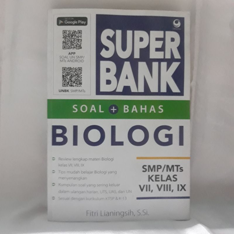 Buku super bank soal+bahas biologi smp/mts kelas 7,8,9