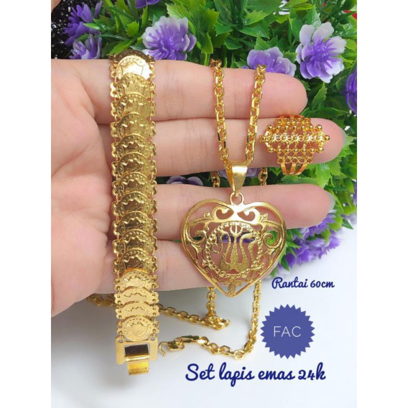 [LAPIS EMAS 24 KARAT] PAKET PERHIASAN EMAS 24 KARAT 301020