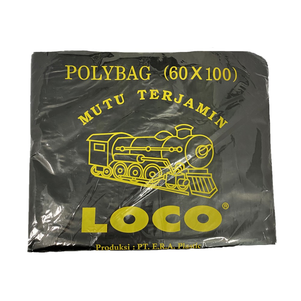 Loco Kantong Plastik  Tebal  Poly Bag Hitam  60 x 100 cm 