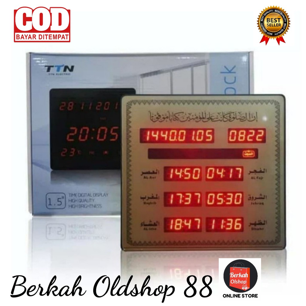 BERKAH OLDSHOP 88 - JAM ADZAN DIGITAL JADWAL SHOLAT OTOMATIS AZ 2325