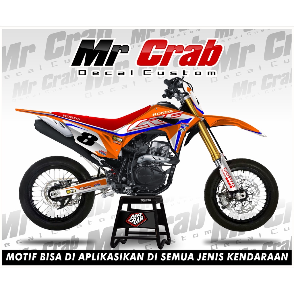 decal stiker crf 150 l full body  ORANGE - Supermoto