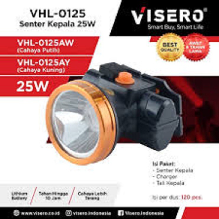 terlaris  produk terbaru (BISA COD) senter kepala visero 0125 25 Watt (Cahaya Putih)