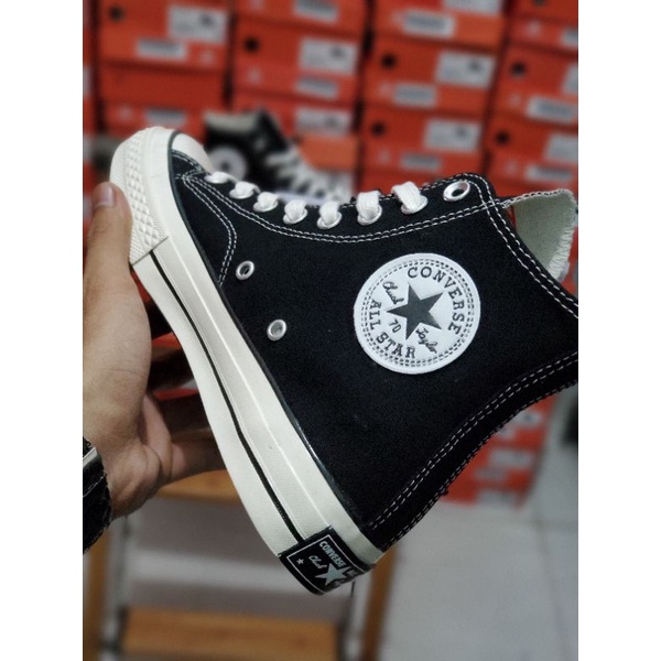 (BISA COD) SEPATU CONVERSE 70S HIGH BLACKWHITE PREMIUM QUALITY