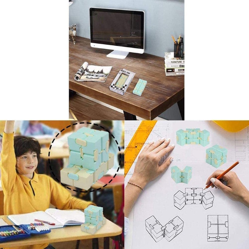 Zzz 1Set Gantungan Kunci Mini Lembut Mainan Sensorik Anti Kecemasan Dengan Blok Puzzle Untuk Anak-Anak