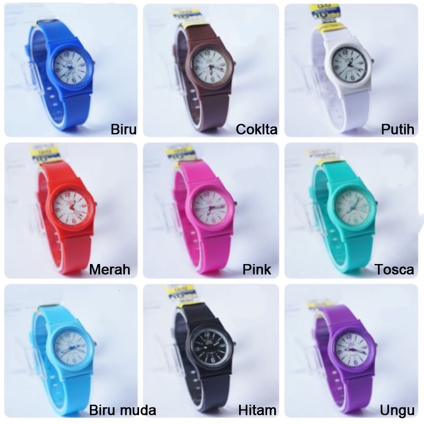 Jam Tangan Q&amp;Q termurah Rubber Angka Rubber candy Karet jam tangan unisex murah QQ Jam Tangan Jelly