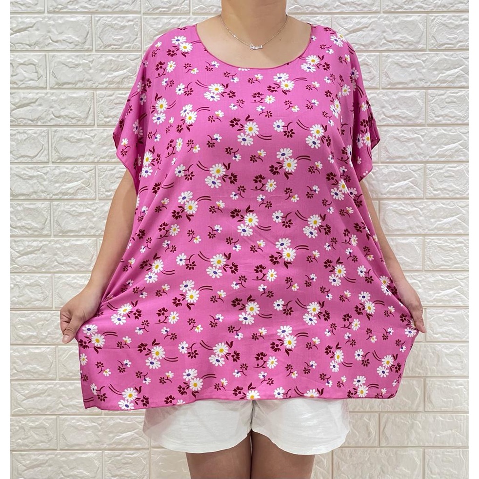 BAJU BALI SUPER JUMBO MOTIF BUNGA FIT TO 4XL RAYON PREMIUM MUAT 100KG!!!
