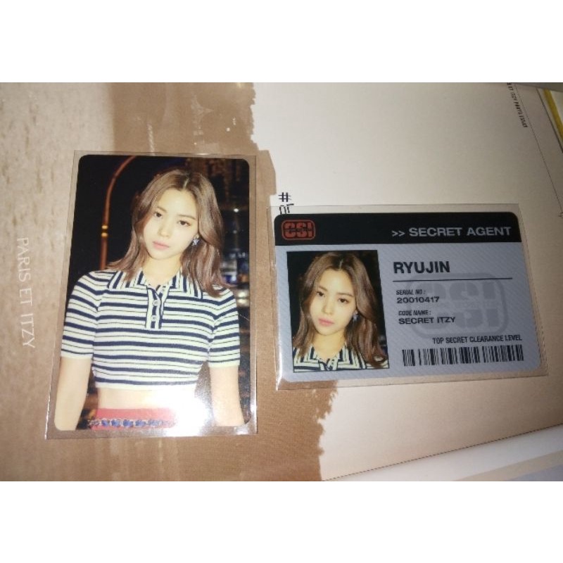 ITZY RYUJIN CSI ID CARD fullset official merchandise photocard