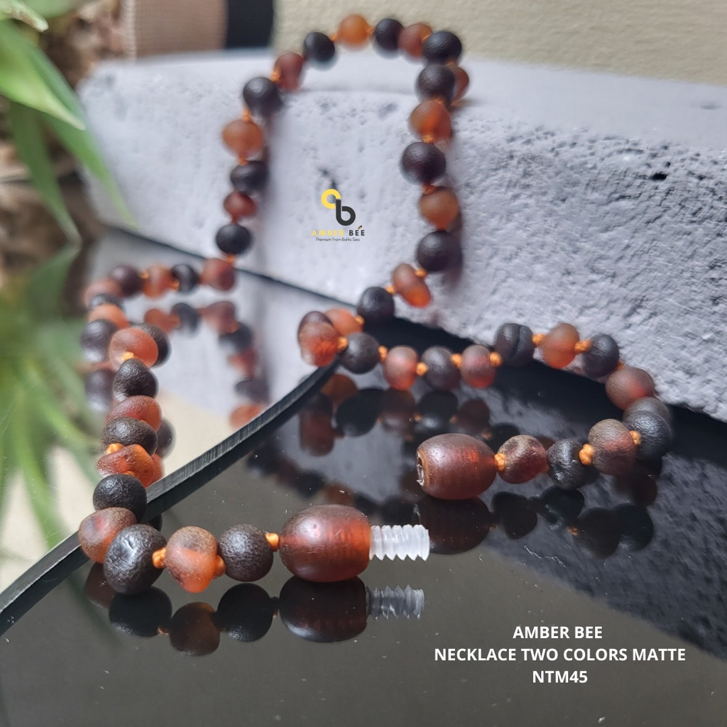 Set Kalung Amber Bayi dan Anak Premium Mix Cherry Cognac by Amber Bee NBMCC4560