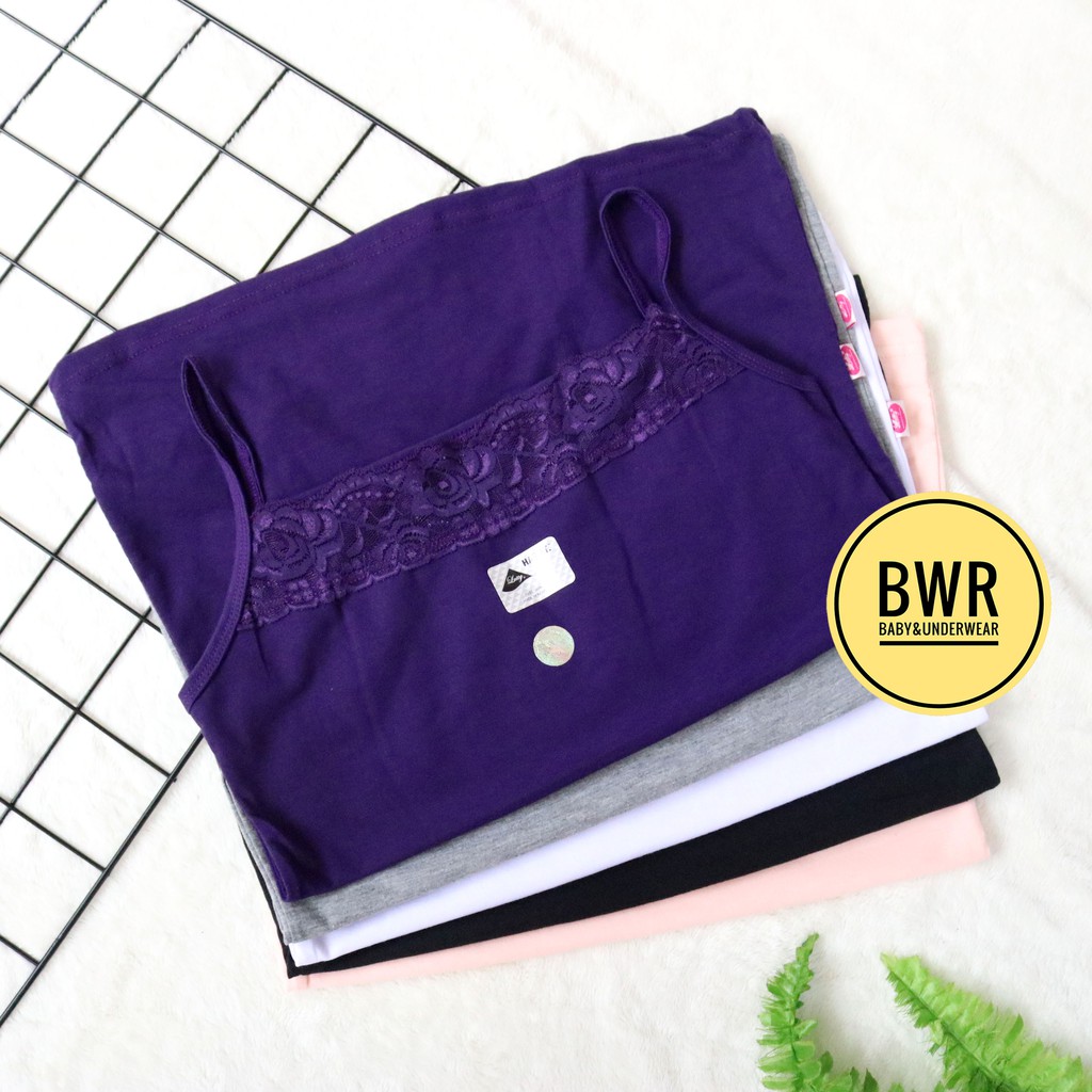 TANGTOP LUTTY DEPAN RENDA KECIL | Kaos dalam wanita Tangtop Wanita Tali Kecil Berenda | Bwr