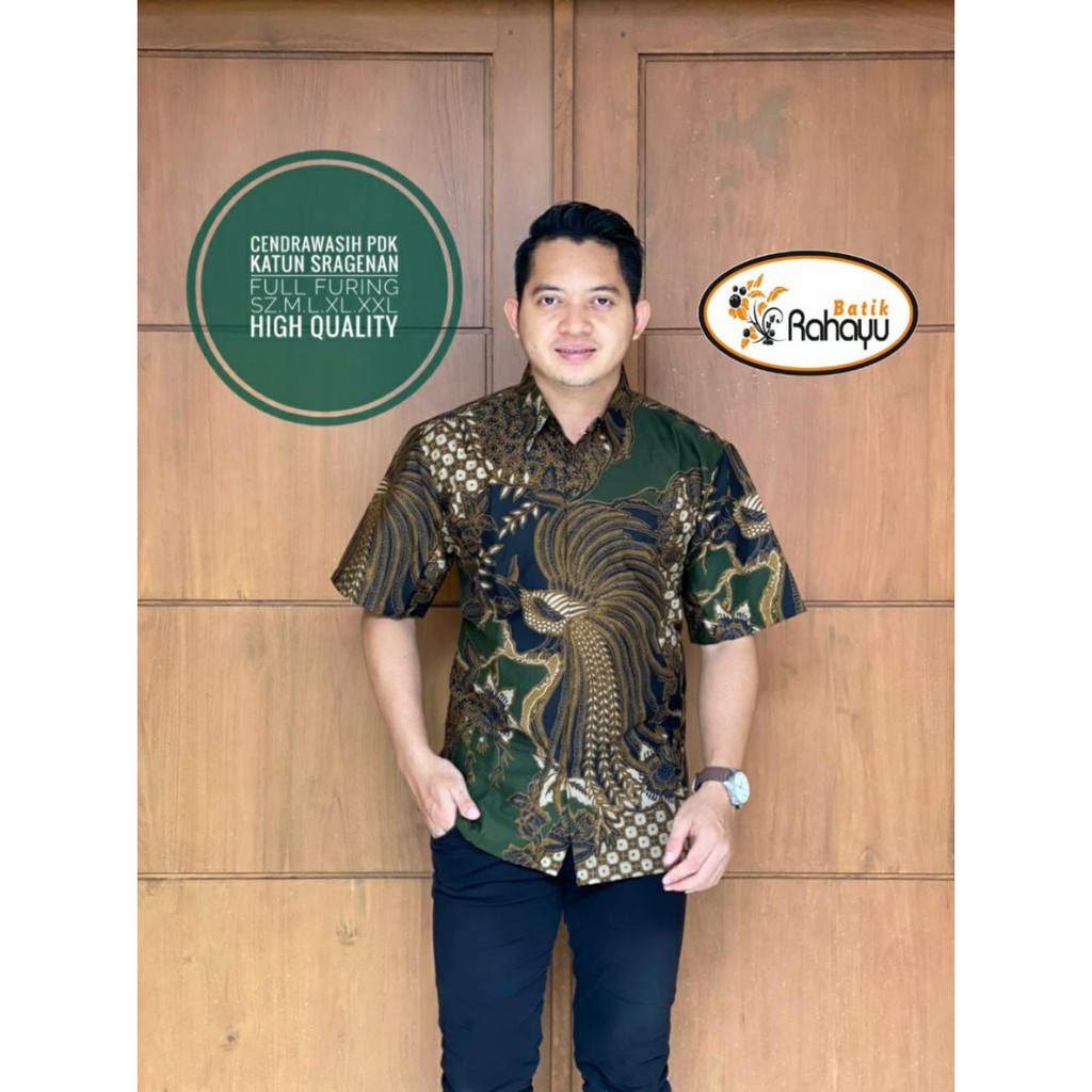 CENDRAWASIH PDK RAHAYU KEMEJA BAJU BATIK PRIA SOLO LENGAN PENDEK FULL FURING ATASAN PREMIUM MODERN WAHYUNGU KHRISNA KEPYAR NAVY SINARAN PRABU BIRU  GINANDRA BUNG ABU SEGORO BASHUDARA MAKA SETYANING ATI KEMBANG BIRU BAYUSUTA TIGA DARA NAGA MANUK KEMBAR