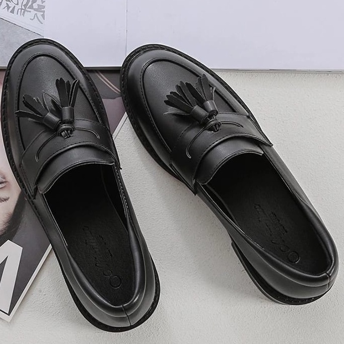 4.4 SEPATU LOAFERS DOCMART FASHION RUMBAI BLACK DOF PREMIUM RWS 2