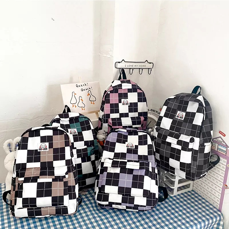 New Lagi promo Ransel anak sekolah Remaja Wanita motif Aesthetic  Korean Style Kekinian Murah