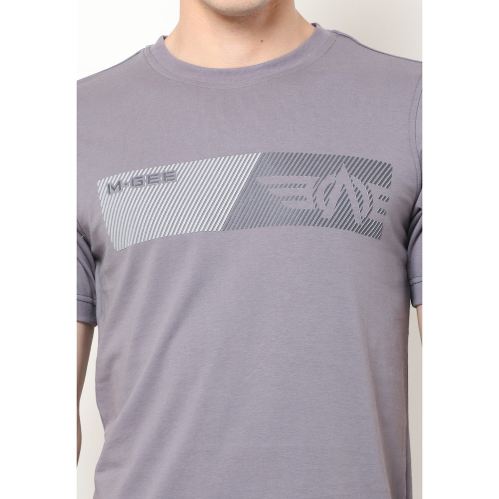 Kaos MGEE 3451C Original T-Shirt Lengan Pendek Oliver 035 Light Grey dan Light Khaky