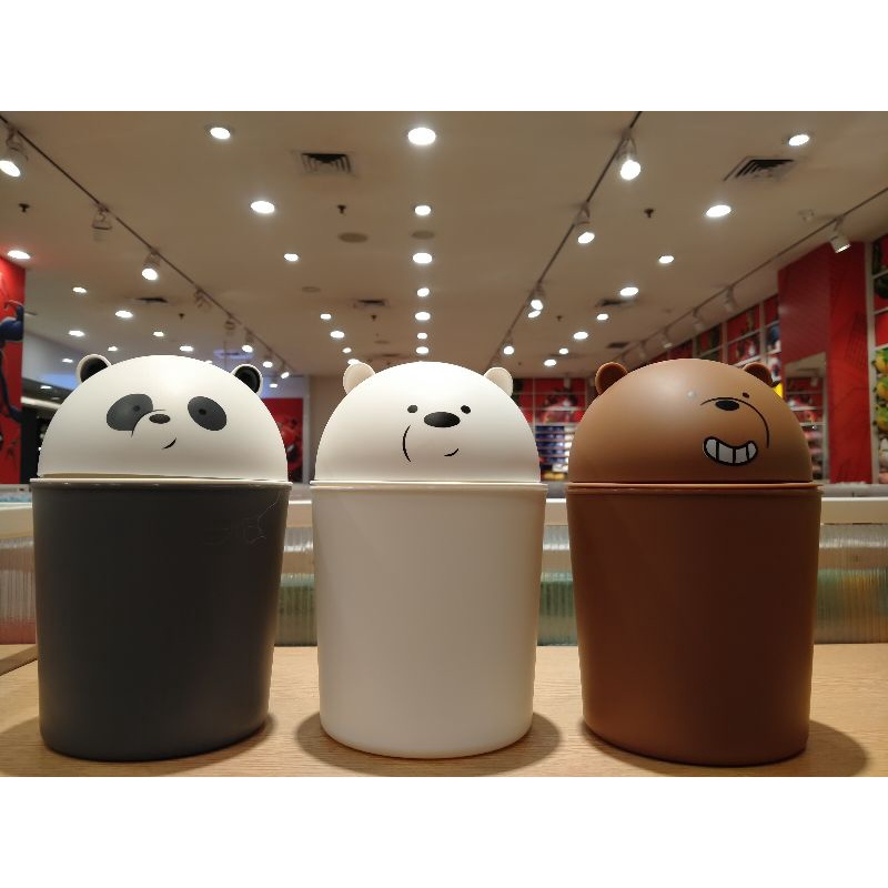 Jual Miniso We Bare Bears Tempat Sampah Tempat Penyimpanan Rak Penyimpanan Rak Serbaguna