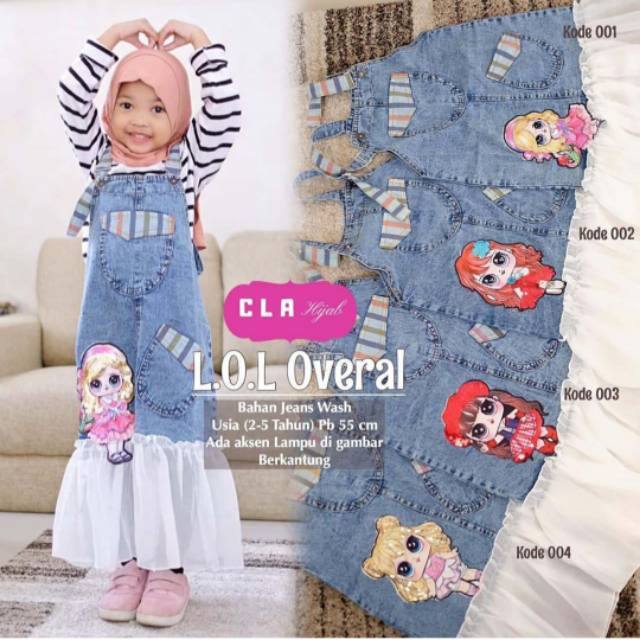 Overall anak LED PREMIUM (±2-4th)//JF577