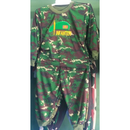 STELAN KAOS ANAK LENGAN PANJANG LORENG ARMY