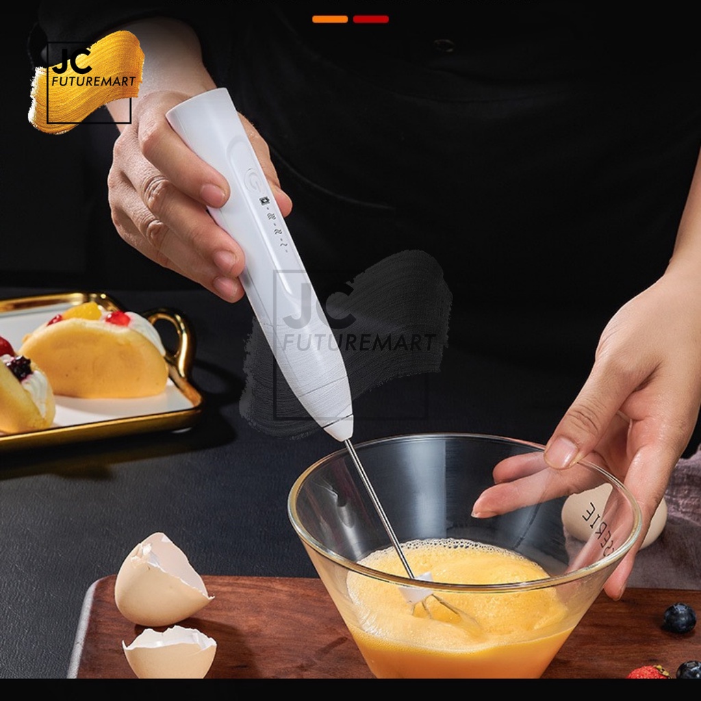 MILK FROTHER 3 WHISK RECHARGEABLE / EGG MIXER PENGOCOK TELUR DAN SUSU