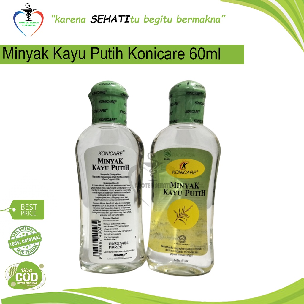 Minyak Kayu Putih MKP Konicare 60ml Sakit Kepala Perut Kembung