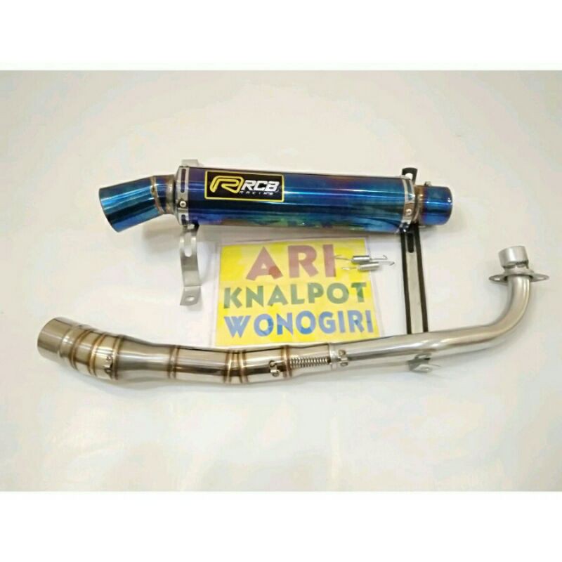 knalpot RCB silincer bluemoon leher standar Bebek kharisma Jupiter z Vega Shogun Supra smash