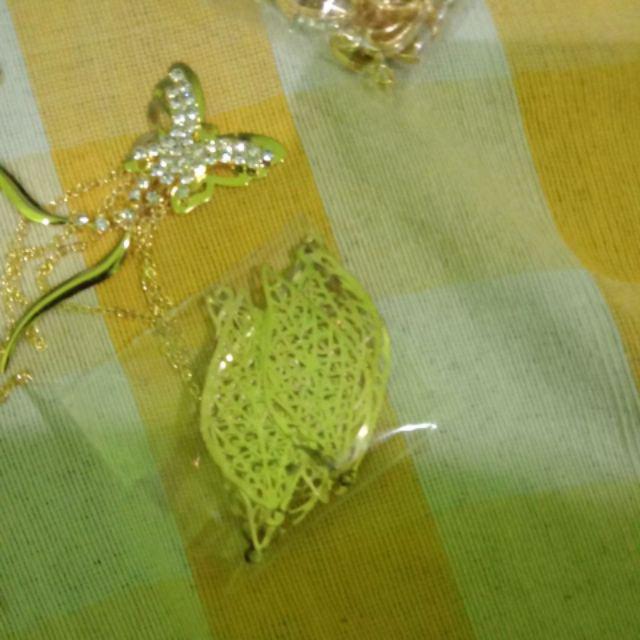 10 Pc Charm Daum Flat Daun 02 Gold