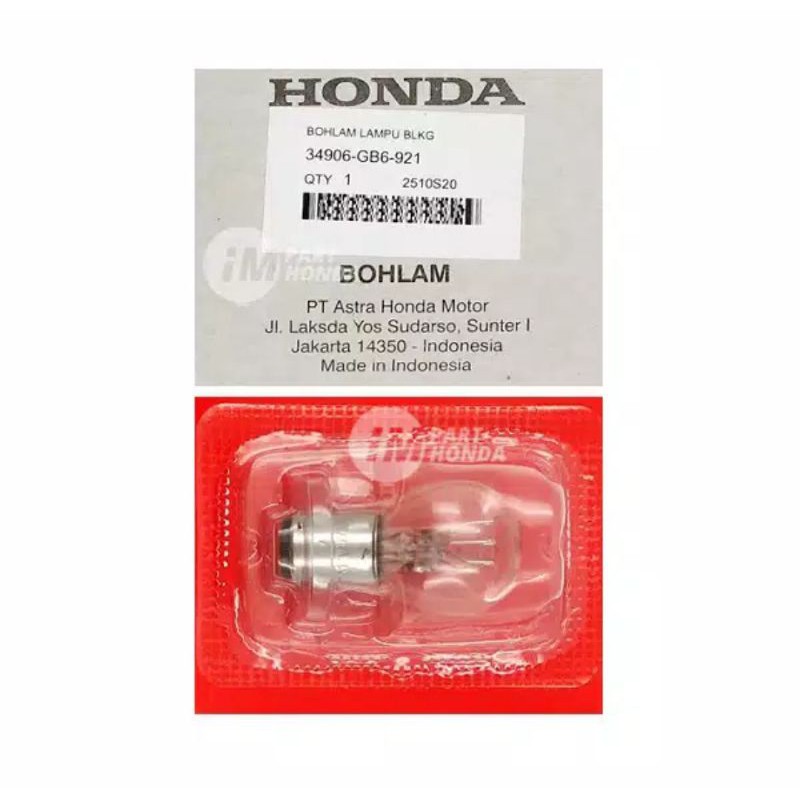 lampu Bohlamp Belakang Motor Honda 12V 25/W25 motor Honda matic bebek original AHM 34905-GB6-921